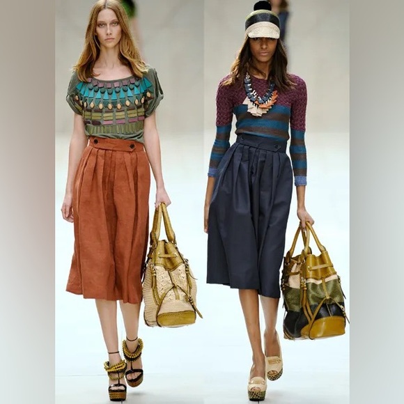 SOLD! Burberry Prorsum raffia whipstitch runway rare bag🖤 - Picture 6 of 17